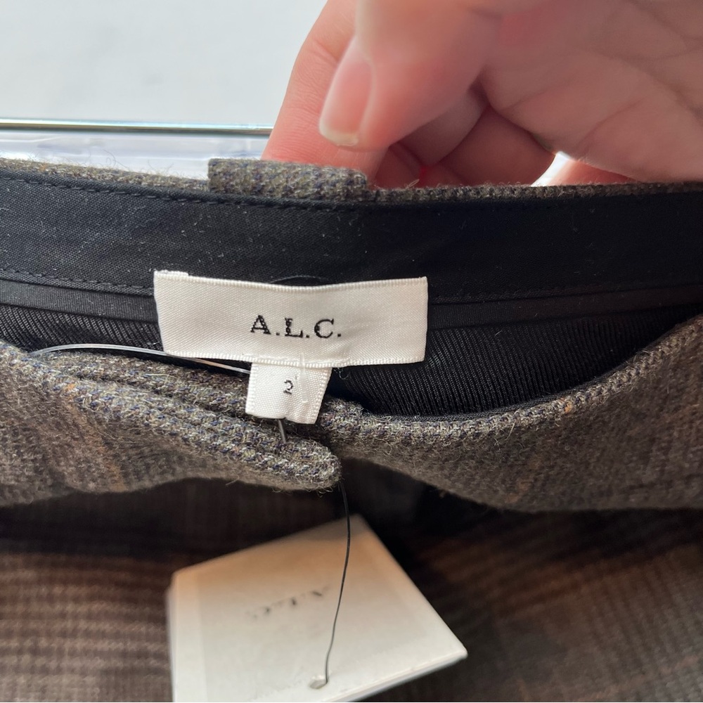 A.L.C. Franklin Tailored Crop Pant Charcoal Grey Gray Multi Wool Blend SZ 2 NEW - Picture 3 of 15